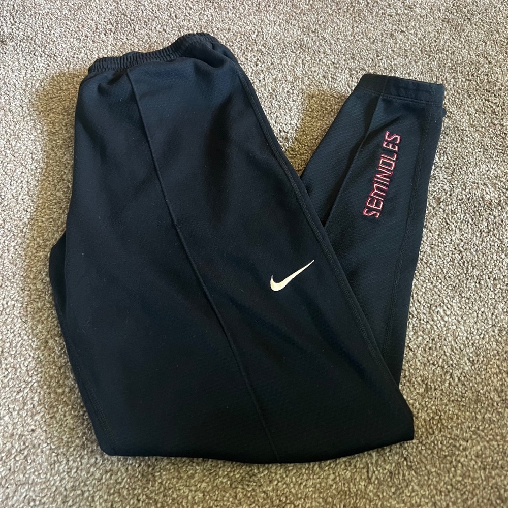 Vintage Nike Joggers Pants Florida State Seminoles Black‎ Pants Small 0117